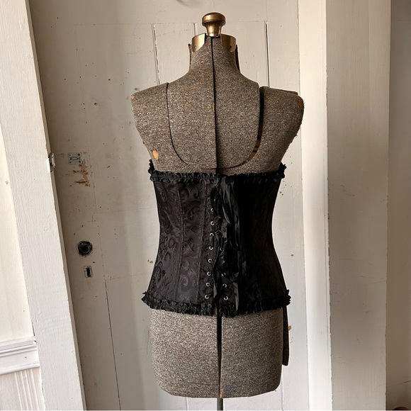 Damask & Satin Ribbon Laced Corset - Picture 3 of 14